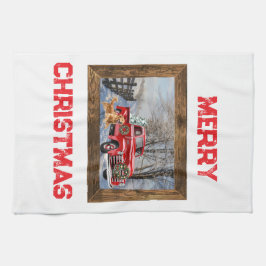 Linge De Cuisine Cute Country Christmas Holiday Farm Kitchen Towel