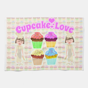 Linge De Cuisine Cute Cupcake Love Chef