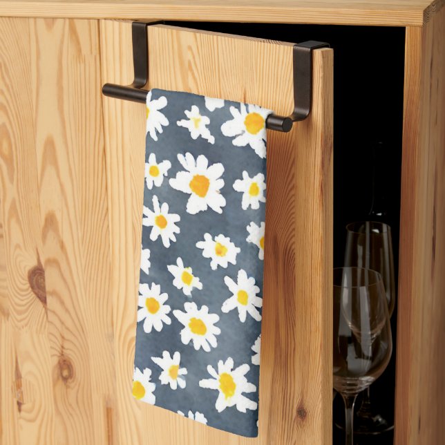 Linge De Cuisine Cute Daisy Flower Botanique motif école girly (Pliage en tiers)