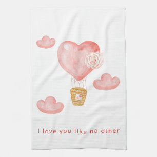 Linge De Cuisine Cute Hearts Hot Air Balloon Valentines