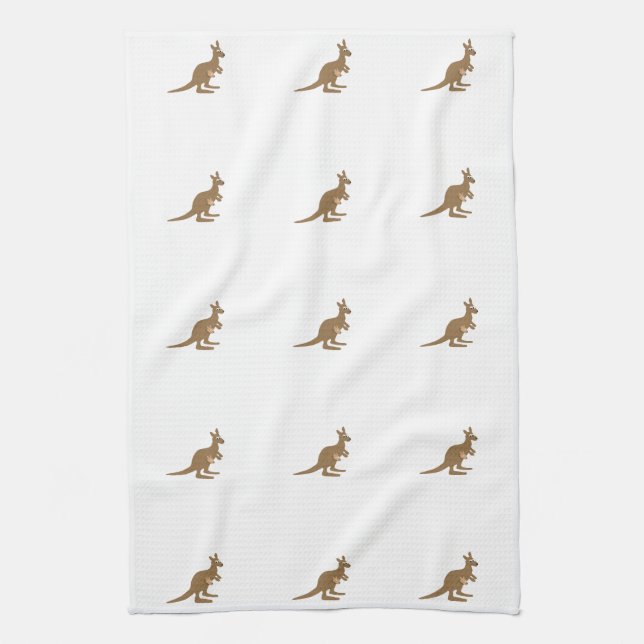 Linge De Cuisine Cute Kangaroo et Joey (Vertical)