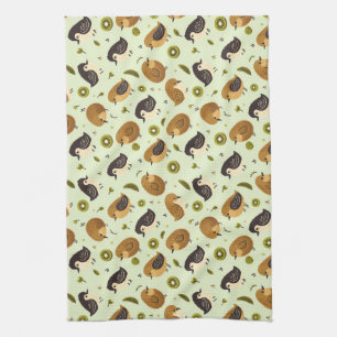 Linge De Cuisine Cute Kiwi Birds Motif