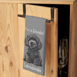 Linge De Cuisine Cute Labradoodle Puppy - Je suis un Doodle!