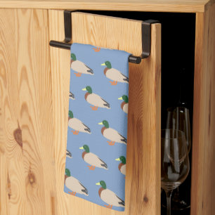 Linge De Cuisine Cute Motif Canard sur bleu