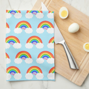Linge De Cuisine Cute Rainbows Avec Motif Coeur