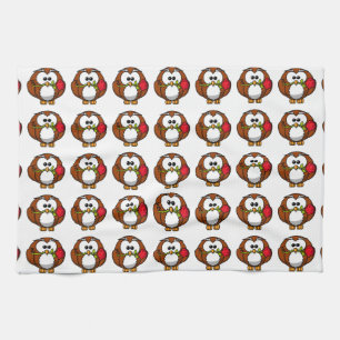 Linge De Cuisine Cute Valentine Owl