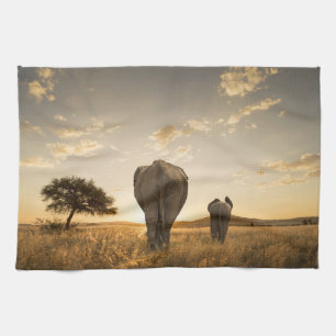 Linge De Cuisine Cutest Baby Animals   Elephant Calf & Mother