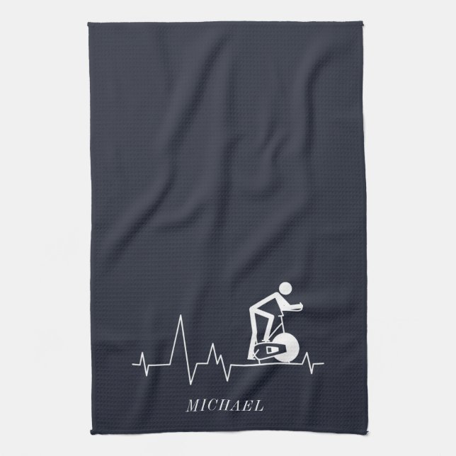 Linge De Cuisine Cycle de rotation interne Heartbeat Marine personn (Vertical)