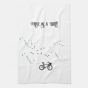 Linge De Cuisine Cycling Life, gratuit comme un oiseau personnalisa