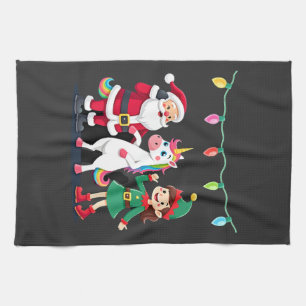 Linge De Cuisine Dabbing Santa Elfe Licorne Noël Enfants Garçons Ho