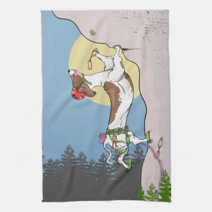 Linge De Cuisine Dachshund chien escalade de roche