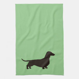 Linge De Cuisine Dachshund Silhouette Wiener Dog Weenie Dog