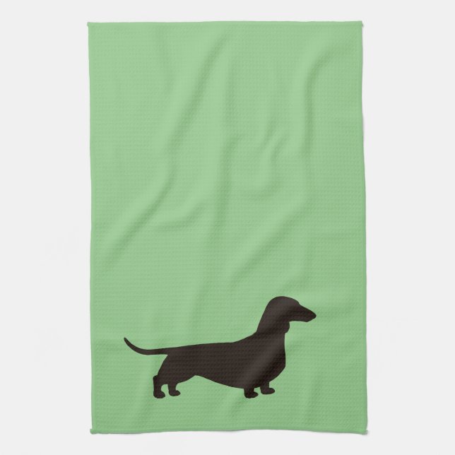 Linge De Cuisine Dachshund Silhouette Wiener Dog Weenie Dog (Vertical)