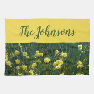 Linge De Cuisine Daffodiques à fleurs jaunes
