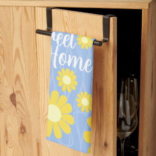 Linge De Cuisine Daisy Bleu Jaune Douce Accueil