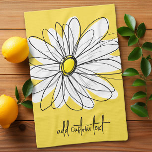 Linge De Cuisine Daisy Capriceuse Texte personnalisé et peut modifi