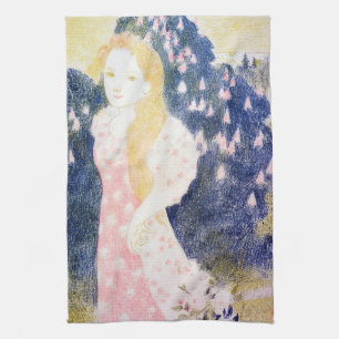 Linge De Cuisine Dame en Robe rose, Maurice Denis