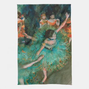 Linge De Cuisine Danseurs en vert par Edgar Degas