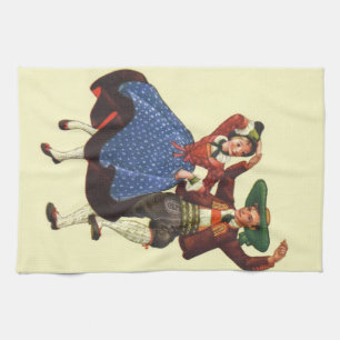 Linge De Cuisine Danseurs tyroliens vintages, Autriche