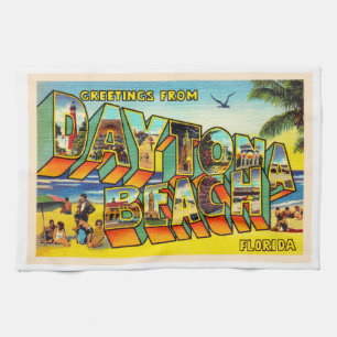 Linge De Cuisine Daytona Beach Florida FL Grande Lettre Carte posta