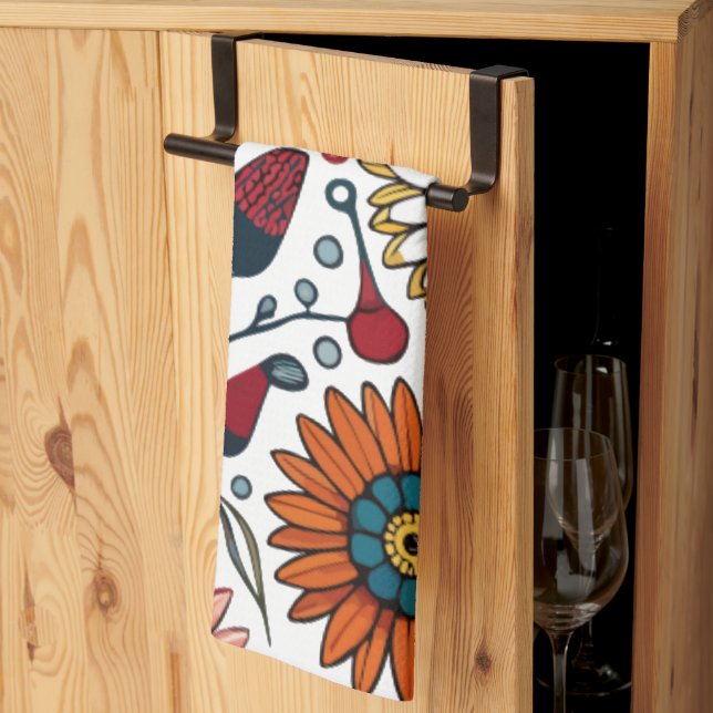 Linge De Cuisine Dazzling Daisy Delight : Un Favori Floral Fashion (Pliage en tiers)