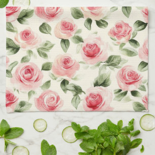 Linge De Cuisine De jolies roses roses florales