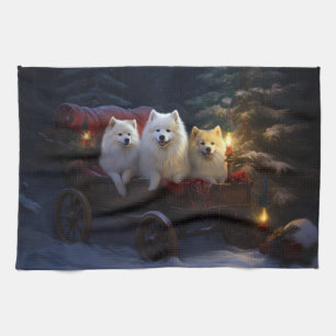 Linge De Cuisine Décor de Noël Eskimo Snowy Sleigh
