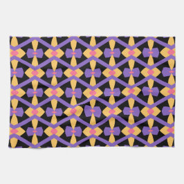 Linge De Cuisine Décor violet et jaune