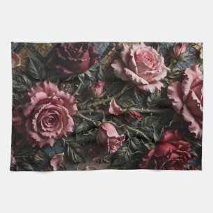 Linge De Cuisine Décoratif Floral de Luxe