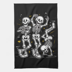 Linge De Cuisine Défi de danse des squelettes dansants Halloween