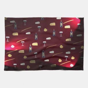 Linge De Cuisine Délices Alimentaires Lumières de Cranberry
