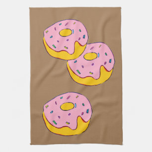 Linge De Cuisine Délicieux dessert doughnut rose adorable