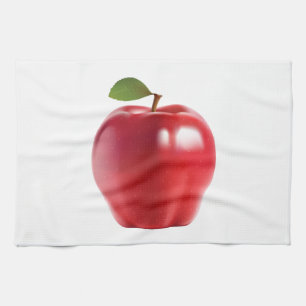 Linge De Cuisine Delicious pomme juteux rouge lumineux