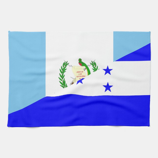 Linge De Cuisine demi de symbole de drapeau du Guatemala Honduras (Horizontal)