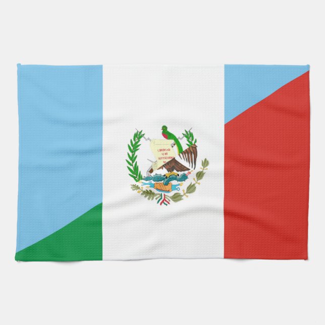 Linge De Cuisine demi de symbole de drapeau du Guatemala Mexique (Horizontal)