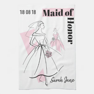Linge De Cuisine Demoiselle d'honneur Rose Groupe Fashion Bride
