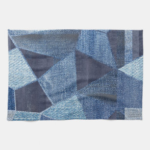 Linge De Cuisine Denim Urban : Patchwork à rayures détendues.