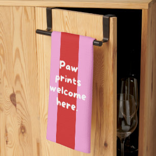 Linge De Cuisine 'Des empreintes de pattes sont les bienvenues ici.