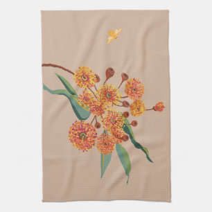Linge De Cuisine Des gencives australiennes fleurissent et des abei