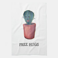 DES HUGS GRATUITS ! Aquarelle de dame cactus fou