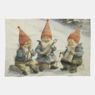 Linge De Cuisine Des lutins scandinaves de Noël musicaux