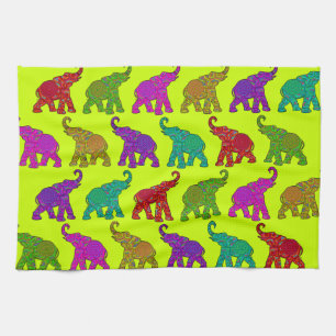 Linge De Cuisine Design de tuiles motifs Elephant Walk