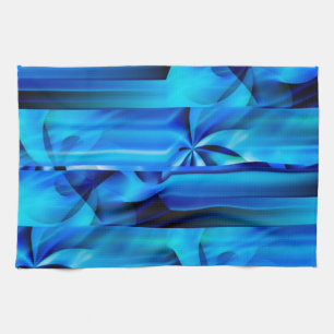 Linge De Cuisine Design graphique transparent - bleu noir I