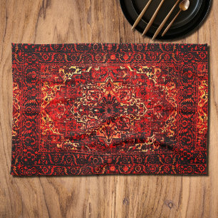 Linge De Cuisine Design oriental de tapis aux couleurs vives