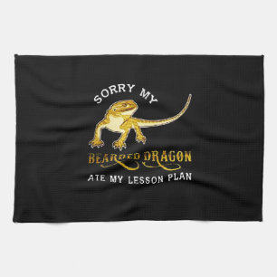 Linge De Cuisine Désolé mon dragon barbu Iguana a mangé mon plan de