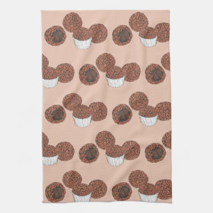 Linge De Cuisine Dessert de Brigadeiros brésilien de truffes de cho