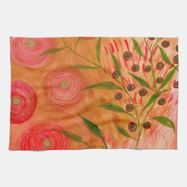 Linge De Cuisine Dessert Rose tea towel (Horizontal)