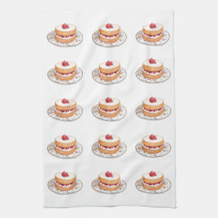 Linge De Cuisine dessert vintage à la fraise