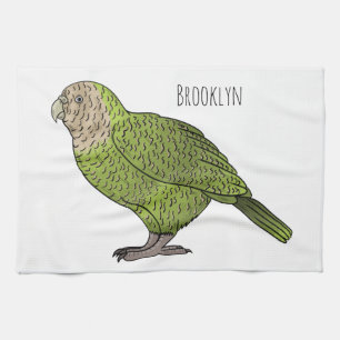 Linge De Cuisine dessin animé d'oiseaux de Kakapo
