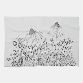 Linge De Cuisine Dessin de fleurs sauvages